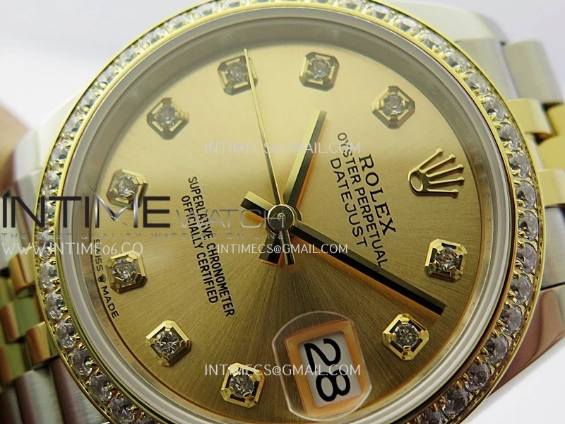 DateJust 31mm 904L SS YG AR+F Best Edition Gold Dial Diamond Marker On 904L SS YG Jubilee Bracelet A2236