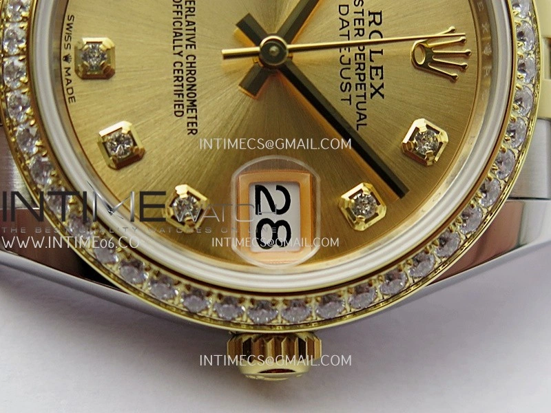 DateJust 31mm 904L SS YG AR+F Best Edition Gold Dial Diamond Marker On 904L SS YG Jubilee Bracelet A2236