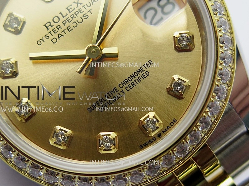 DateJust 31mm 904L SS YG AR+F Best Edition Gold Dial Diamond Marker On 904L SS YG Jubilee Bracelet A2236