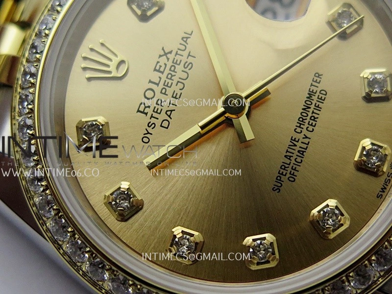 DateJust 31mm 904L SS YG AR+F Best Edition Gold Dial Diamond Marker On 904L SS YG Jubilee Bracelet A2236
