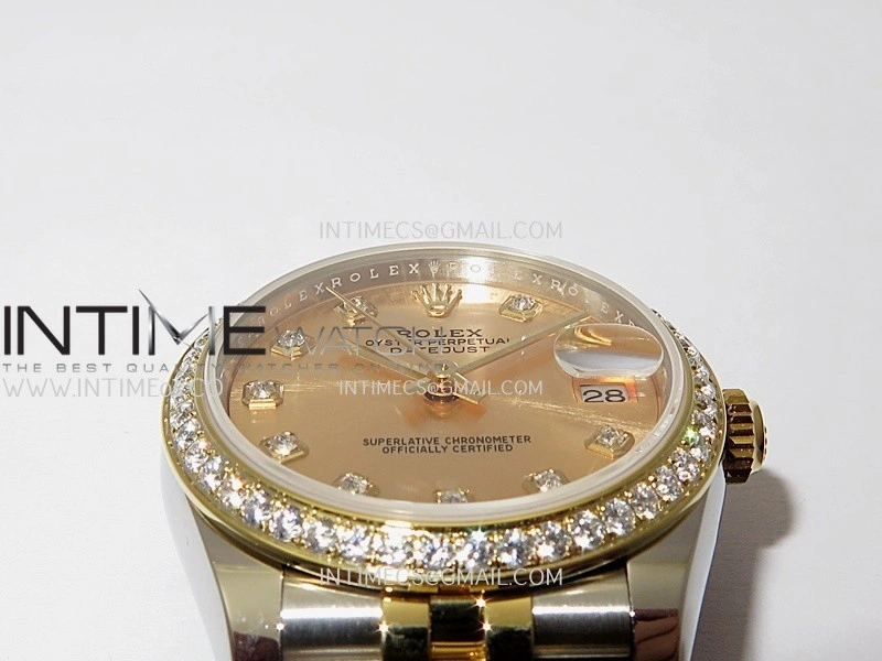 DateJust 31mm 904L SS YG AR+F Best Edition Gold Dial Diamond Marker On 904L SS YG Jubilee Bracelet A2236
