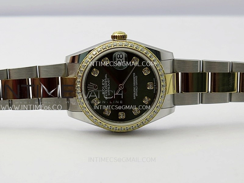 DateJust 31mm 904L SS YG AR+F Best Edition Green Dial Diamond Marker On 904L SS YG Oyster Bracelet A2236