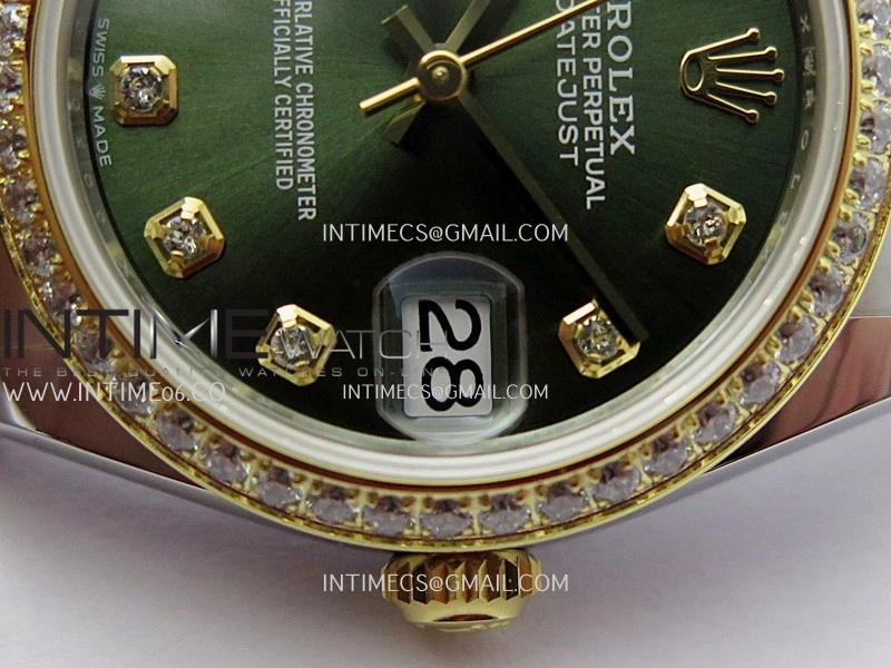 DateJust 31mm 904L SS YG AR+F Best Edition Green Dial Diamond Marker On 904L SS YG Oyster Bracelet A2236