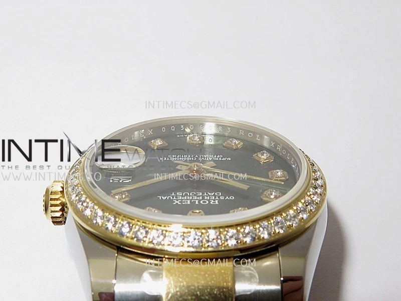 DateJust 31mm 904L SS YG AR+F Best Edition Green Dial Diamond Marker On 904L SS YG Oyster Bracelet A2236