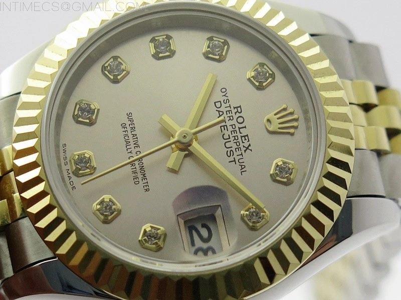 Datejust 28mm 279173 SS YG BP Best Edition Silver Crystals Markers Dial on SS YG Jubilee Bracelet ETA2671