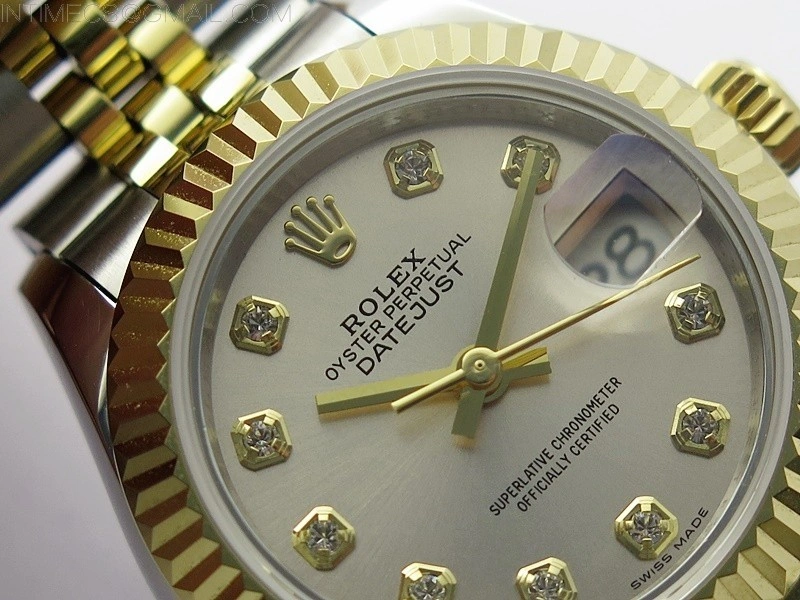 Datejust 28mm 279173 SS YG BP Best Edition Silver Crystals Markers Dial on SS YG Jubilee Bracelet ETA2671
