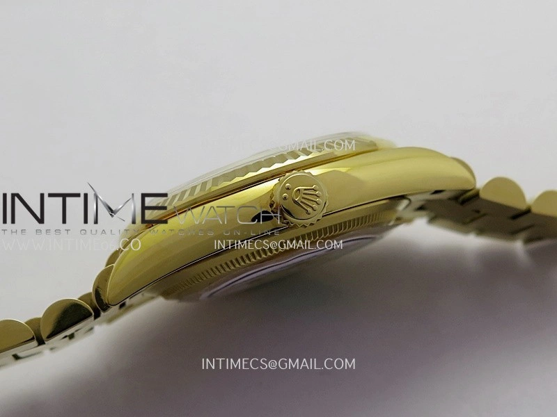 Day Date 128238 YG Gain Weight KF 1:1 White MOP Dial T Diamond Marker On President Bracelet A2836
