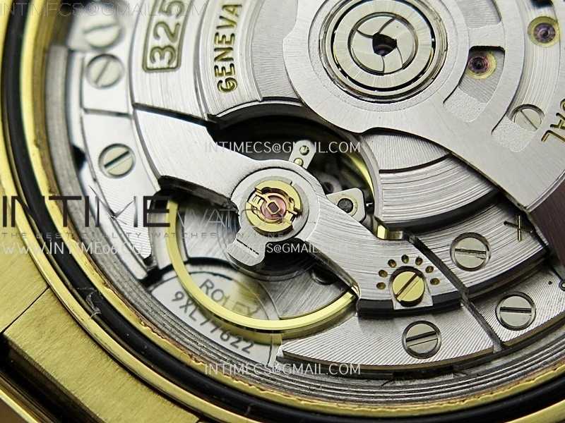 Day Date 228238 40mm YG KF 1:1 Best Edition Black Dial Crystal Markers On RG President Bracelet SA3255