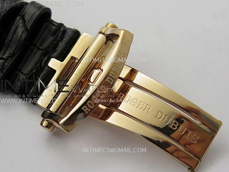 Excalibur Rddbex0250 RG YSF Best Edition Black Dial on Black Leather Strap Asian RD100 Double Tourbillon