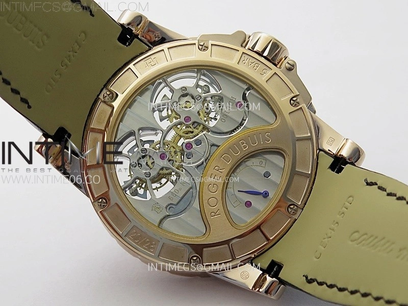 Excalibur Rddbex0250 RG YSF Best Edition Black Dial on Black Leather Strap Asian RD100 Double Tourbillon