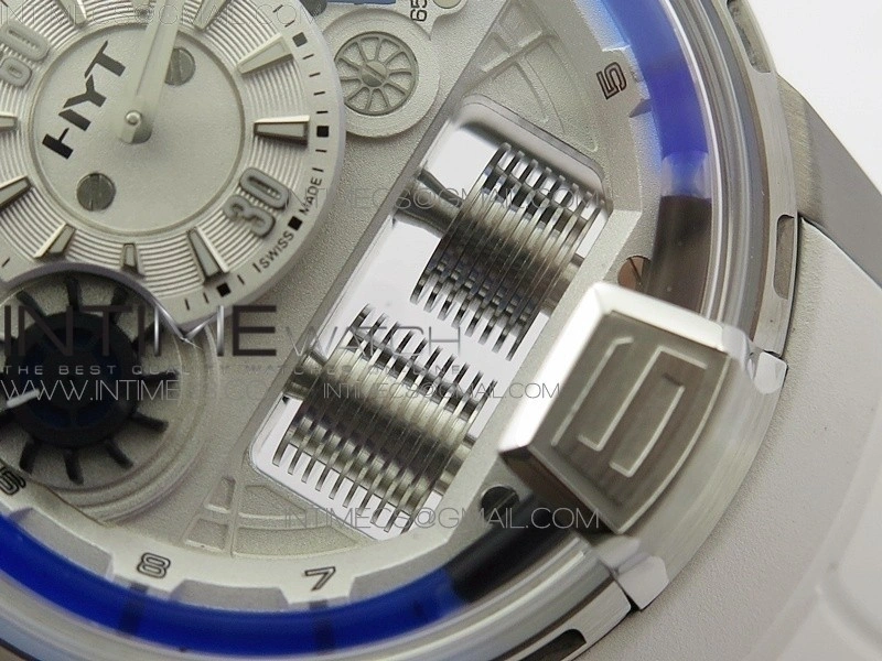 HYT SS CYF white dial blue Crown On White Rubber Strap Asian movement HTY Cal.101