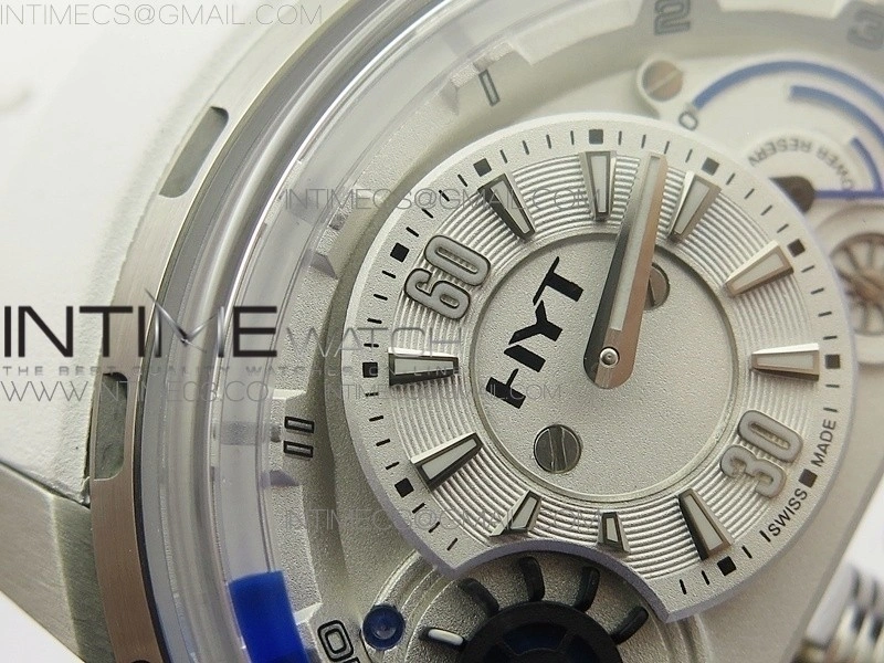 HYT SS CYF white dial blue Crown On White Rubber Strap Asian movement HTY Cal.101
