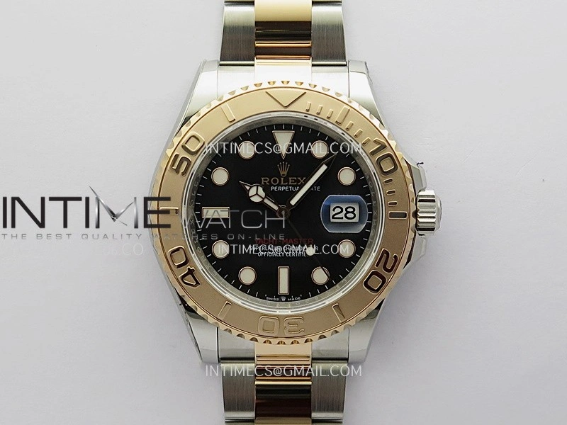 Yacht-Master 126621 SS RG TWSF 1:1 Best Edition Black Dial On SS RG Bracelet SA3235