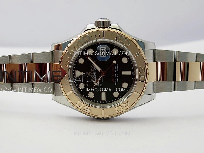 Yacht-Master 126621 SS RG TWSF 1:1 Best Edition Black Dial On SS RG Bracelet SA3235