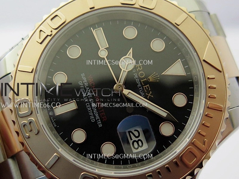 Yacht-Master 126621 SS RG TWSF 1:1 Best Edition Black Dial On SS RG Bracelet SA3235