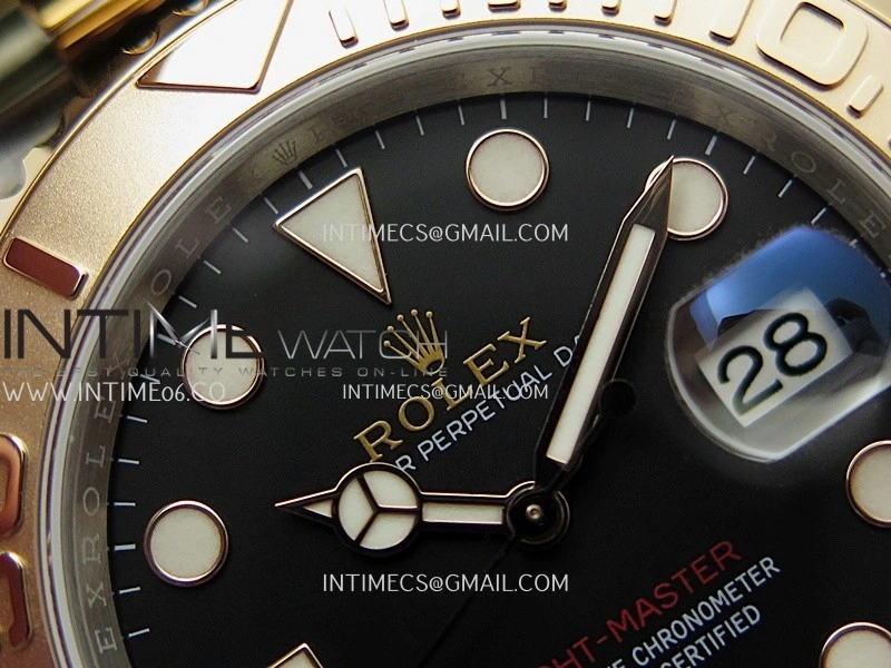 Yacht-Master 126621 SS RG TWSF 1:1 Best Edition Black Dial On SS RG Bracelet SA3235