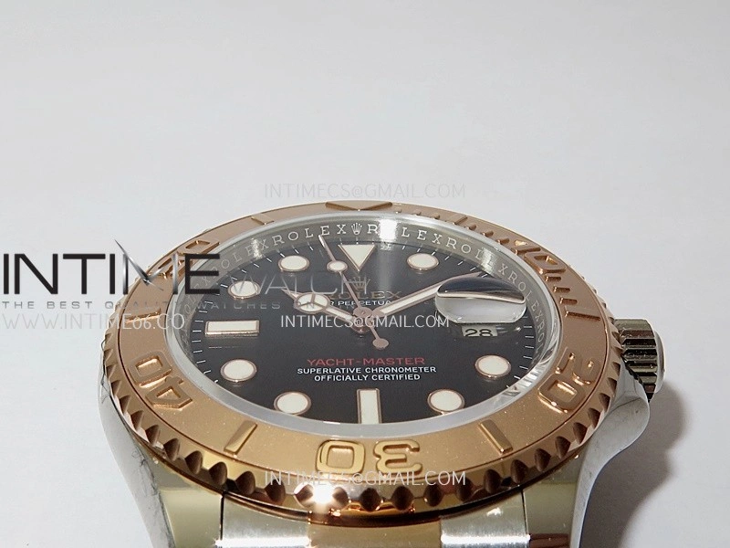 Yacht-Master 126621 SS RG TWSF 1:1 Best Edition Black Dial On SS RG Bracelet SA3235