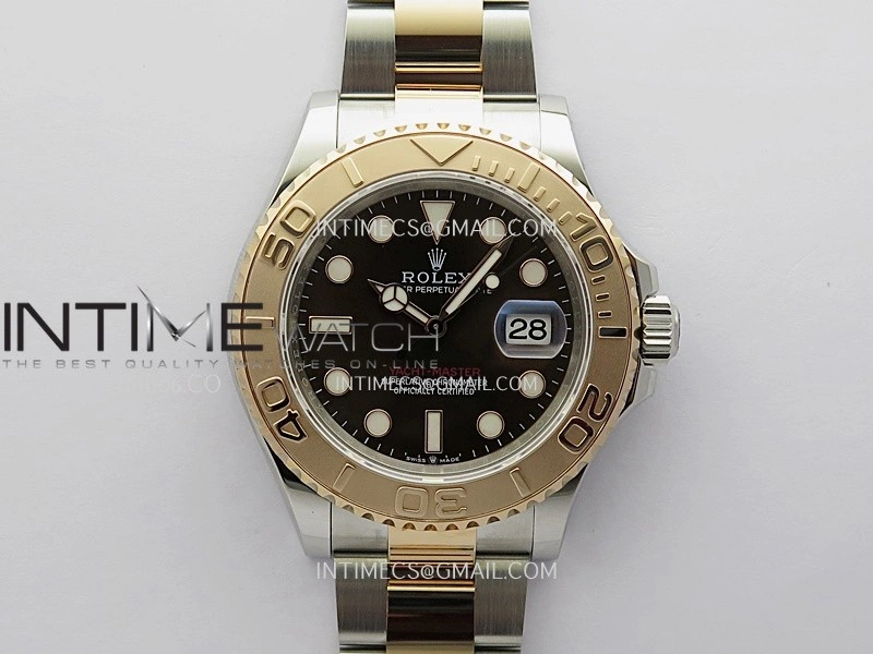 Yacht-Master 126621 SS RG TWSF 1:1 Best Edition Brown Dial On SS RG Bracelet SA3235