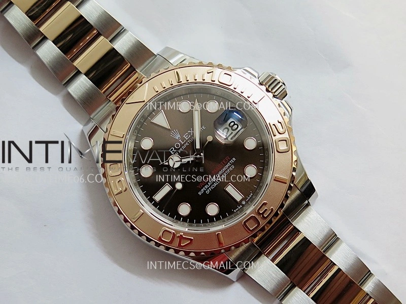 Yacht-Master 126621 SS RG TWSF 1:1 Best Edition Brown Dial On SS RG Bracelet SA3235
