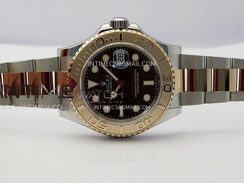 Yacht-Master 126621 SS RG TWSF 1:1 Best Edition Brown Dial On SS RG Bracelet SA3235