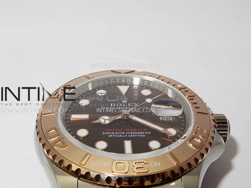 Yacht-Master 126621 SS RG TWSF 1:1 Best Edition Brown Dial On SS RG Bracelet SA3235