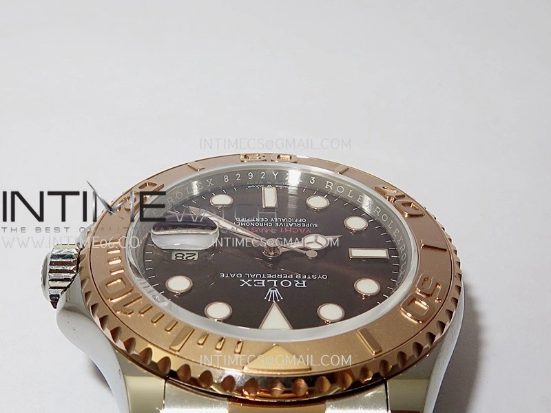 Yacht-Master 126621 SS RG TWSF 1:1 Best Edition Brown Dial On SS RG Bracelet SA3235