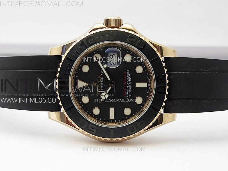 Yacht-Master 126655 KF 1:1 Best Edition RG Wrapped on Oysterflex Strap VR3235