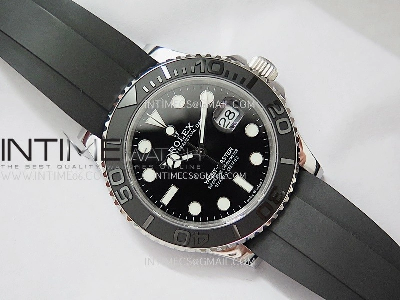 Yacht-Master 226659 42mm Gain Weight QF 1:1 Black Dial On Oysterflex Strap SH3235