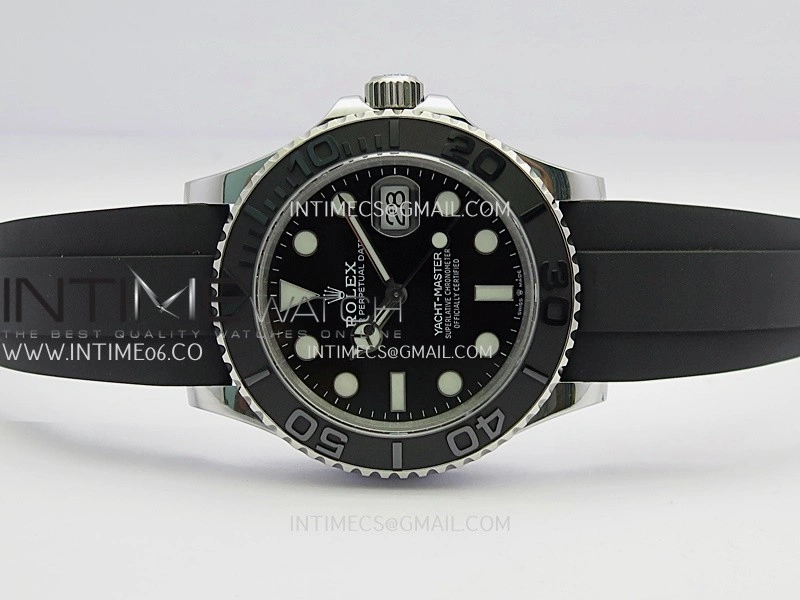 Yacht-Master 226659 42mm Gain Weight QF 1:1 Black Dial On Oysterflex Strap SH3235