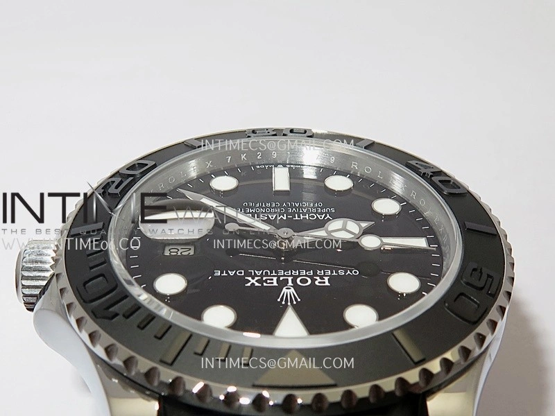 Yacht-Master 226659 42mm Gain Weight QF 1:1 Black Dial On Oysterflex Strap SH3235