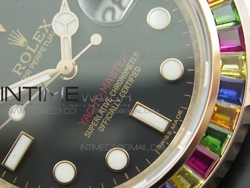 Yacht-Master 40 116695SATS GMF 1:1 Best Edition 904L Case on Black Rubber Strap