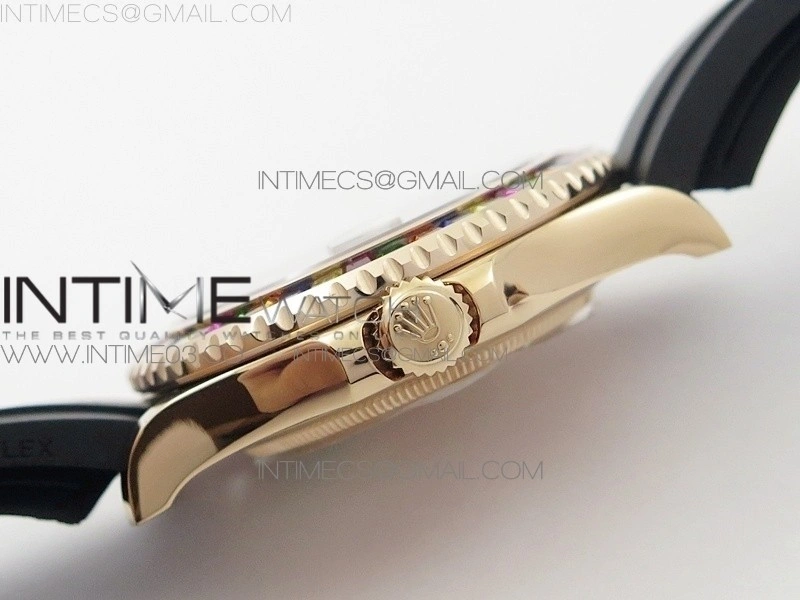 Yacht-Master 40 116695SATS GMF 1:1 Best Edition 904L Case on Black Rubber Strap