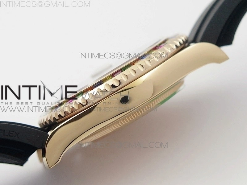 Yacht-Master 40 116695SATS GMF 1:1 Best Edition 904L Case on Black Rubber Strap