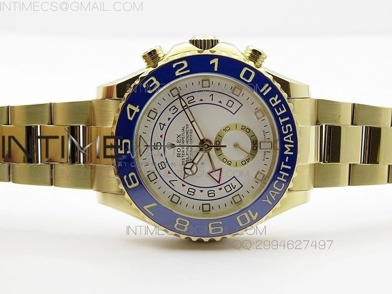 YachtMaster II YG BP New Version White Dial on YG Bracelet A7750