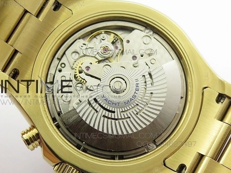 YachtMaster II YG BP New Version White Dial on YG Bracelet A7750