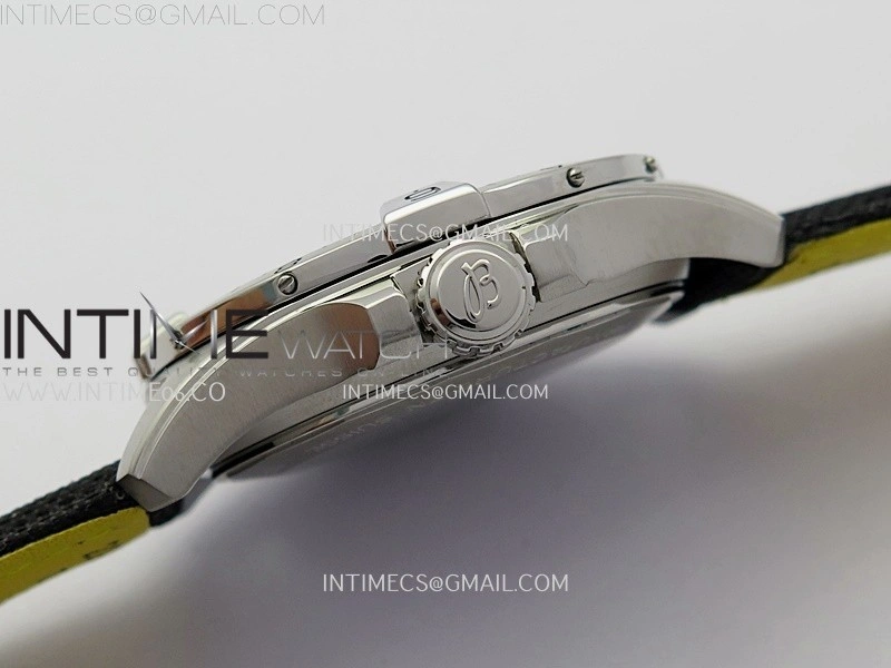 Avenger Chronometer 42mm GMT Yellow Second Hand SS BLSF 1:1 Best Version Black Dial On Black Nylon Strap A2836