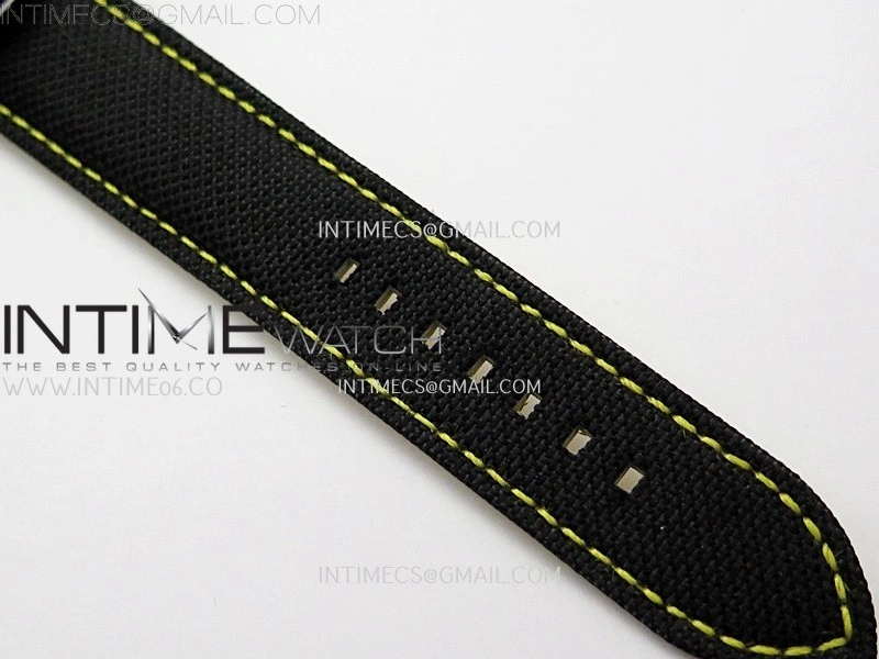 Avenger Chronometer 42mm GMT Yellow Second Hand SS BLSF 1:1 Best Version Black Dial On Black Nylon Strap A2836