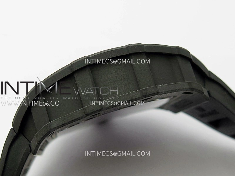 RM035-02 Real Black NTPT ZF 1:1 Best Edition Skeleton Dial On Black Rubber Strap Real Super Clone RMAL1 V7