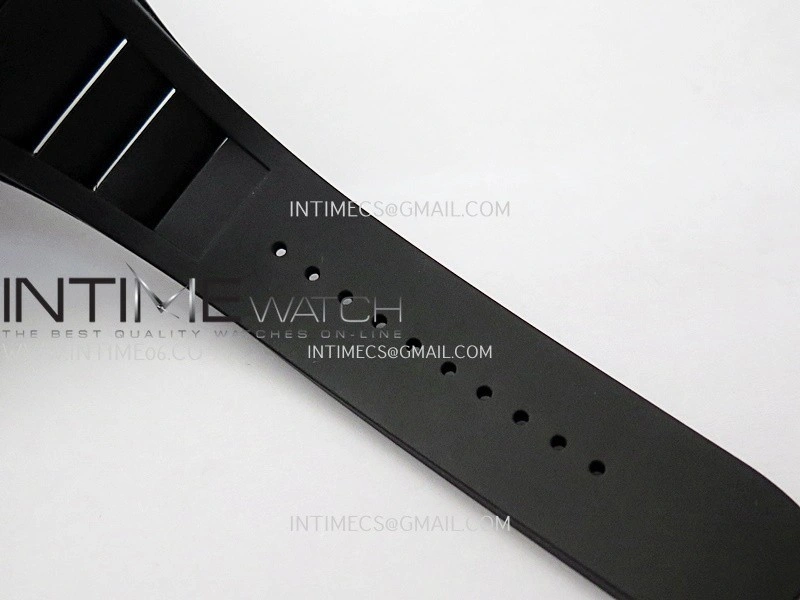 RM035-02 Real Black NTPT ZF 1:1 Best Edition Skeleton Dial On Black Rubber Strap Real Super Clone RMAL1 V7