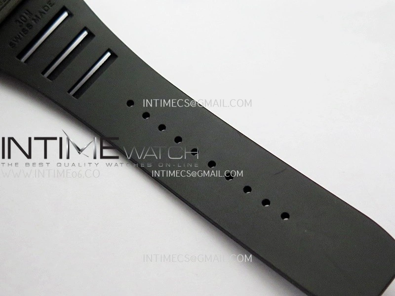 RM035-02 Real Black NTPT ZF 1:1 Best Edition Skeleton Dial On Black Rubber Strap Real Super Clone RMAL1 V7