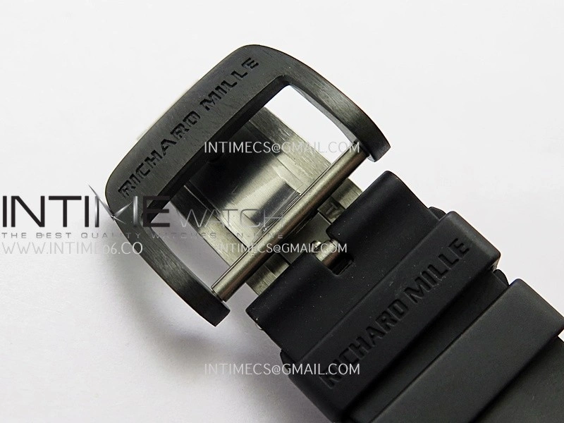 RM035-02 Real Red NTPT ZF 1:1 Best Edition Skeleton Dial On Black Rubber Strap Real Super Clone RMAL1 V7