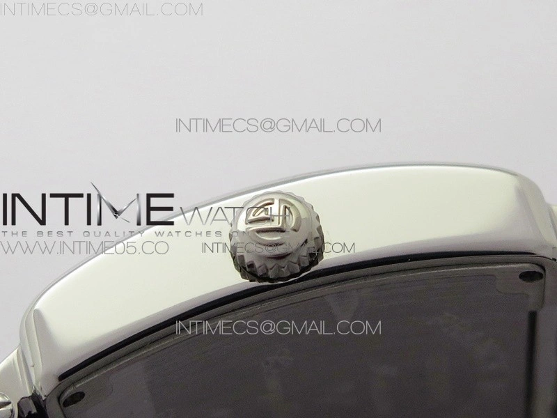 Master Square SS Ladies ZF 1:1 Best Edition White Colorful Roman Dial on Black Leather Strap Ronda Quartz