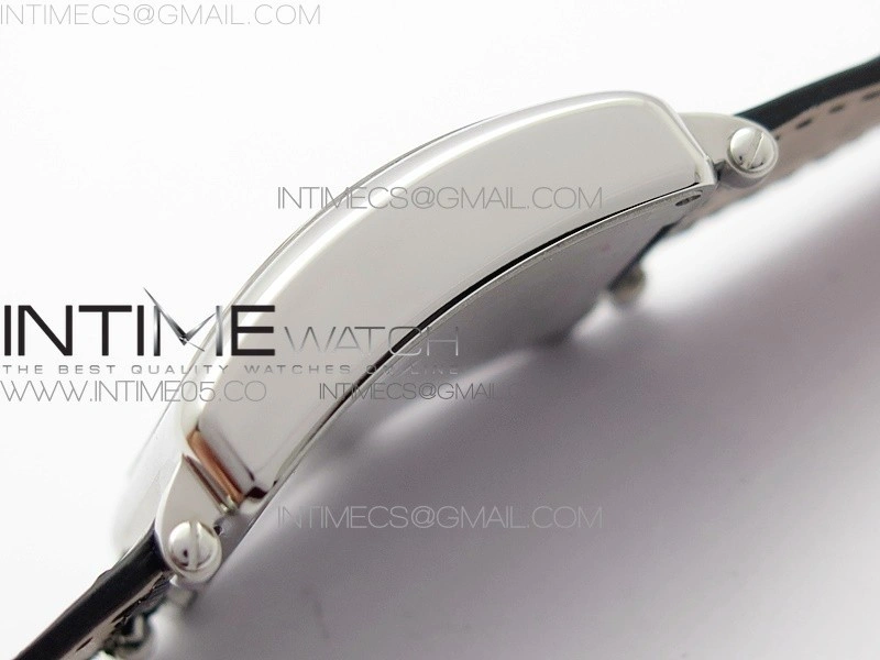Master Square SS Ladies ZF 1:1 Best Edition White Colorful Roman Dial on Black Leather Strap Ronda Quartz