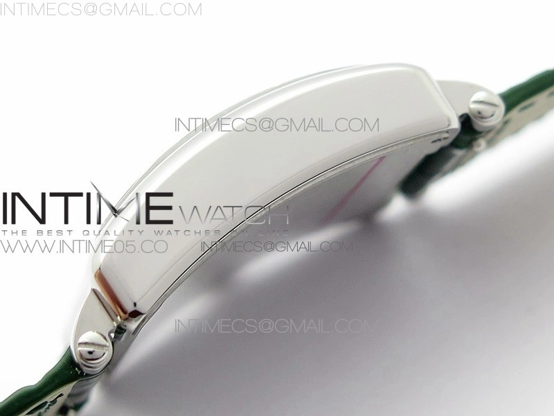 Master Square SS Ladies ZF 1:1 Best Edition White Colorful Roman Dial on Green Leather Strap Ronda Quartz