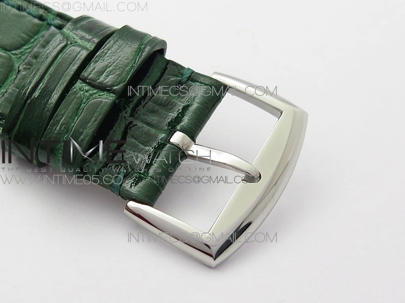 Master Square SS Ladies ZF 1:1 Best Edition White Colorful Roman Dial on Green Leather Strap Ronda Quartz