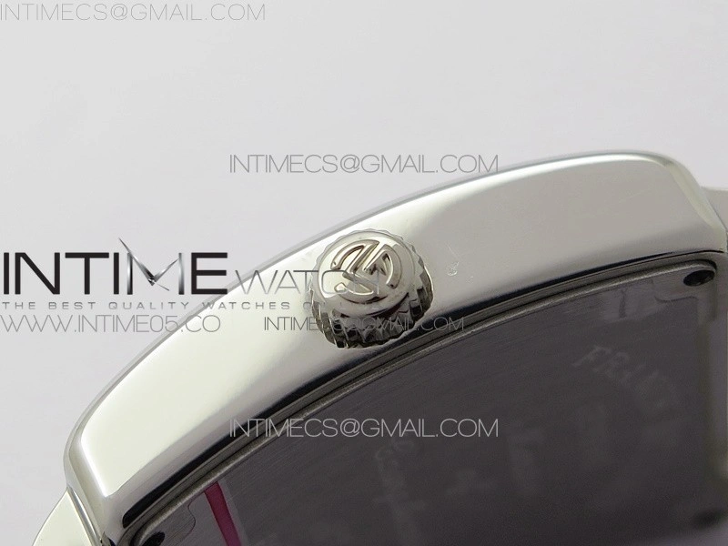 Master Square SS Ladies ZF 1:1 Best Edition White Colorful Roman Dial on White Leather Strap Ronda Quartz