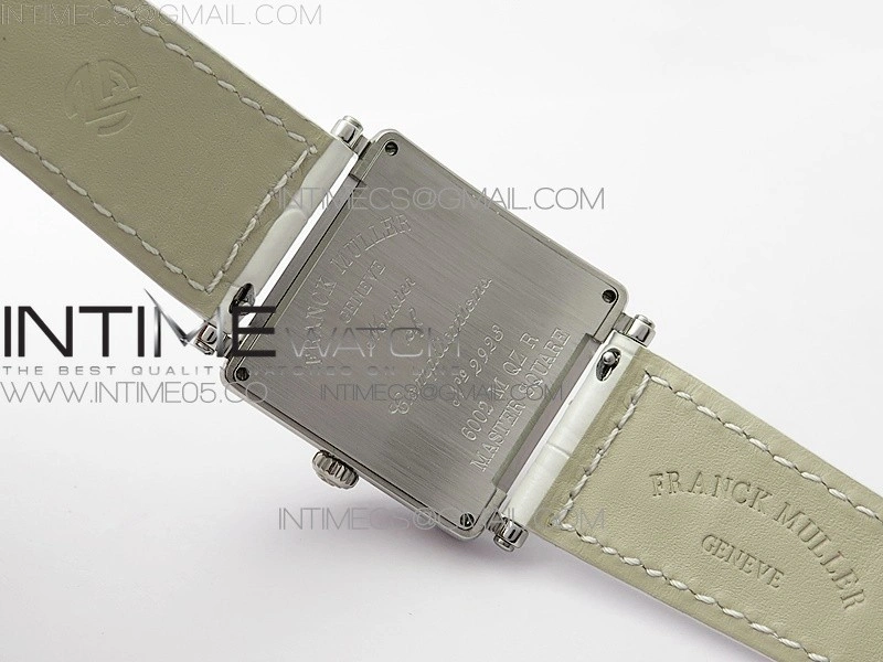 Master Square SS Ladies ZF 1:1 Best Edition White Colorful Roman Dial on White Leather Strap Ronda Quartz