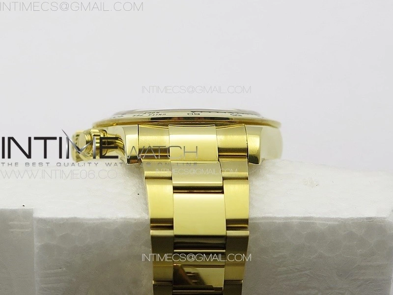 Daytona 116508 YG APSF Gold Dial Black Subdial Stick Markers On YG Bracelet Slim A7750