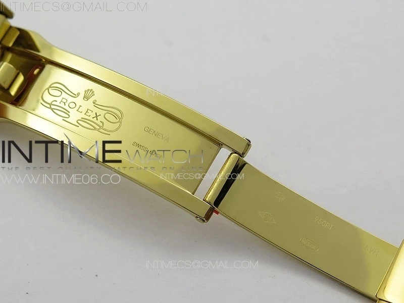 Daytona 116508 YG APSF Gold Dial Black Subdial Stick Markers On YG Bracelet Slim A7750