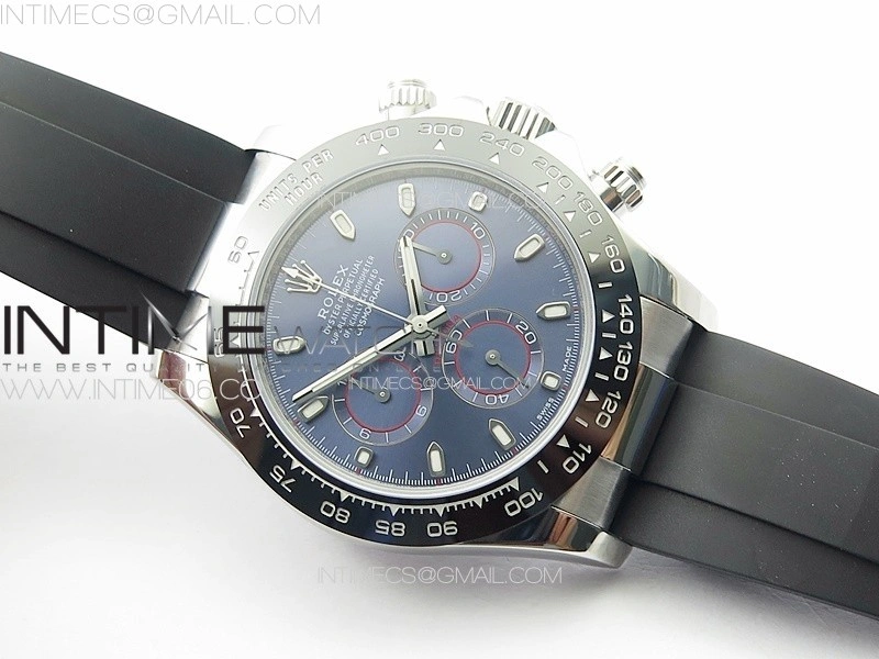 Daytona 116519LN APSF Best Edition Blue Dial Sticks Markers On Rubber Strap Slim A7750